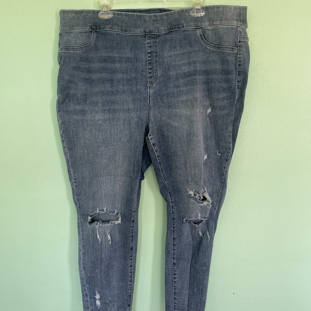 Lane Bryant distressed jeggings